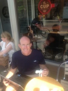 Craig McSavaney, inventor of the Hydrapouch® and Hydrapour® cup-free racing system