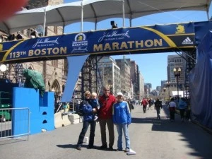 Pam at Boston Marathon